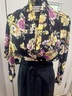 Vintage Joan Walters Long Sleeve Jumpsuit Womens 8 Floral