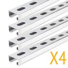 14 Gauge Metal Strut Channel Unistrut - 1-5 8   X  13 16  X 24   - Pack Of 4pcs
