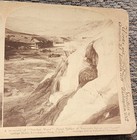 Yellowstone Park Mammoth Springs  petrified Water  Underwood Stereoview 1901