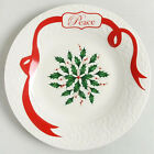 Lenox Holiday Christmas Carved Accent Plates  set Of 4   Ivory