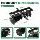 Rear Disc Harrow 11  Steel Tow For Universal Tractor Sleeve Hitch Attachment