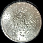 German States Prussia   3 Marks Old World Silver Coin Ch bu  3742