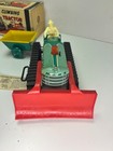 Marx 1950 s Climbing Tractor Set Sparkling Tin Nib Windup Toy Green With Box 