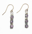 Artisan Farmmousestudio Pink Tourmaline Sterling Silver Gold Filled Earrings 