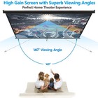 120  Projector Screen Manual Pull Down 1 1 Projection Screen Home Theater Black 