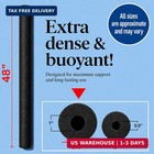 Pool Noodles Foam 6 Pack - Extra Dense Soft Black Foam Noodle Tube  Bulk