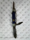 Camillus Cub Scout Camp Knife Blue Jigged Handle Bsa Vintage