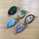 Chopstick Rest Thick And Plump Leaves In Different Colors 5 Sets
