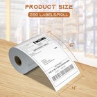 4  X 6  Direct Thermal Shipping Labels 220 roll Compatible With Dymo Labelwriter