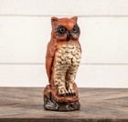 Ragon House Halloween Harvest Vintage Style Orange Owl Figurine 10  New