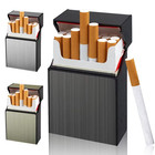  Metal Cigarette Case Aluminum Tobacco Holder Storage Container Pocket Box