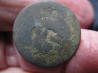 Detecting Finds 15mm Royal  Yeomanry   Military Button Crown Silver Gilded Eagle