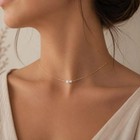 Elegant Double Pearl Necklace Gold Plated Bohemian Pendant Chain Gift For Women