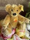 Steiff Xs Golden Teddy Bear Historic Miniatures 4    Jtd Tagged Cute 