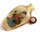 Antique vintage Chinese Geisha Girl Reverse Painting Glass Snuff Bottle