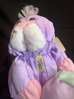Fisher Price Puffalump Purple Bunny Rabbit Plush Holding Easter Egg Vintage 1988