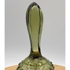 Vintage Fenton Colonial Green Hobnail Bell Milk Glass Clapper 1972-1973