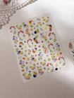 5d Embossed Flower Nail Stickers For Nail Art - Colorful Flowers Nail Style8