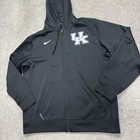 Kentucky Wildcats Uk Hoodie Mens Xl Black Sweatshirt Nike Therma Fit Full Zip
