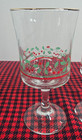 Vintage 1986 Arby s Holly berry Christmas Goblets W gold Trim 12oz Set Of 4