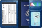 Passport Holder Cover And Card Case Slot Combo Rfid Blocking Leather Travel Pass