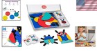Interactive Montessori Puzzle Set  36 Blocks For Shape   Color Learning