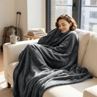 Minimalist Fleece Blanket Soft Flannel Blanket Warm Coverlet Throw Queen King