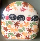 Polish Pottery Napkin Holder Hedge Hedgehogs Autumn Leaves Apples Thanksgiving