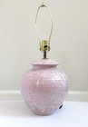 Bill Buckingham Studio Art Pottery Lamp Pink Crystalline Glaze Signed    89 Hawaii