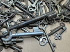 Vintage Antique Old Key Lot Skeleton Keys Brass 1900s Jail House