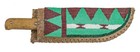Rare Antique C 1890 Native American Sioux Beaded Sheath   Clip Point Bowie Knife
