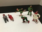 Vintage Barclay Christmas Ice Skating Lead Figures Seated Figures Lot X 6