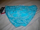 Speedo Solar Powerflex Eco - 1  On The Hip - Aqua   White - Size 36 - Nwt  