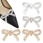 4   pcs Rhinestone Bow Shoe Clips For Women  Decorative Bow Shoe Buckle