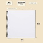 Hardcover Scrapbook Wedding Guest Book Photo Album Square Spiral Bound Cardboard