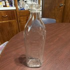 Vintage Glass Nurser Baby Bottle Embossed Ounces Arched At Top 8 Oz
