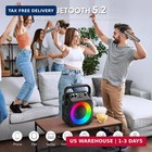 Karaoke Machine  Portable Bluetooth Speaker With 2 Wireless Microphones For Adul