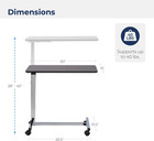 13003 Non Tilt Top Overbed Table With Wheels  Chrome