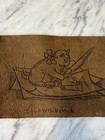 Vintage Leather Checkbook Cover Idlewild Wisconsin Cat Writing Quill Souvenir