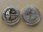 1996 Atlanta Paralympics Us Mint 2 Coin Silver Dollar Set  Coins Only 