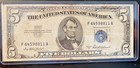 1953a    5 Five Dollar Blue Seal Silver Certificate Note S n   F 64598811 A