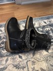 Sofft Black Leather Boots Ankle High Womens Size 8 5 Block Heel Zip Up