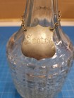 Vintage Glass Scotch Decanter Made In England Barware Liquor Bottle Patterned
