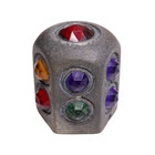 Antique Jeweled Cast Metal Dash Light Cover For Vintage Automobile Motorcycle