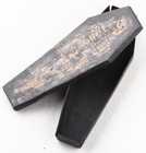 Coffin Skull Box Bones Skeleton Antique Amulet Protecting Against Death Casket R