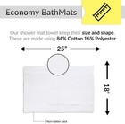 Bulk Pack Bath Mat Towel White Cotton Blend 18x25 Or 20x30 Quick Drying Washable