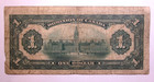1917 Dominion Of Canada  1 One Dollar Bill Note No Seal D Series Boville Vg-f