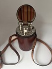 Vintage Paul Smith Leather Travel Cocktail Set With Stainless Cups   Flasks