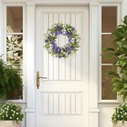 18  Spring Wreaths For Front Door Summer Wreath With Purple Pansy Flowers Green