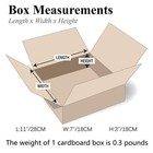 11x 7x 3-inch Brown Cardboard Shipping Boxes  10-50 Pieces   Mailing  Packaging